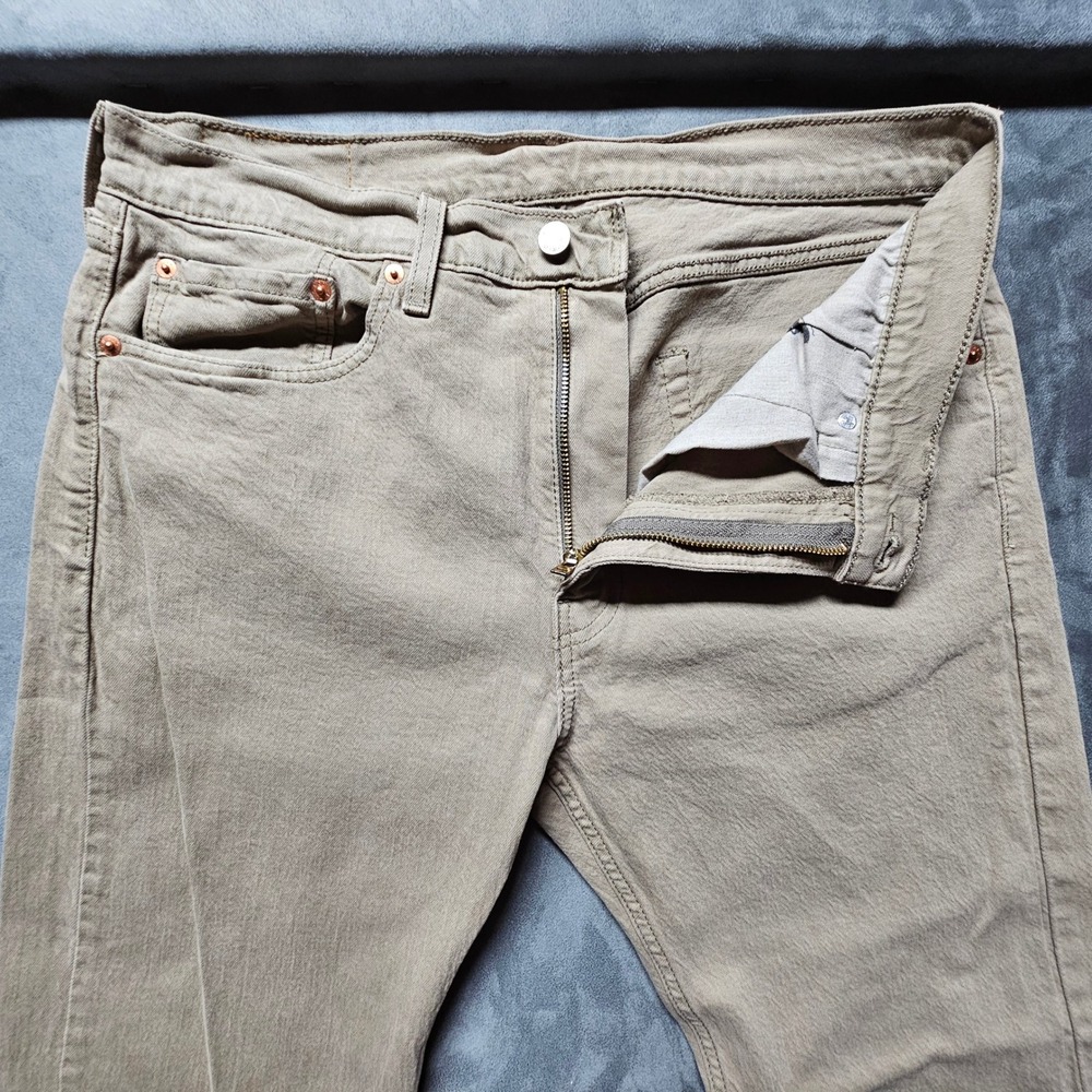 Levis 505 Regular Fit Jeans Mens‎ 34x32 Tan Khaki Straight Leg Denim 00505-2310